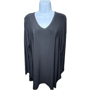 Joseph Ribkoff V-Neck Tunic Women’s Size 12 Black Long Sleeve Lagenlook